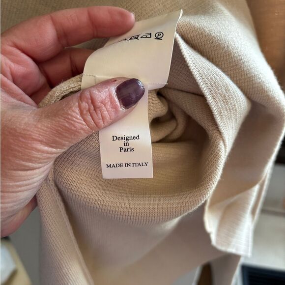 NWT WEILL cream colored long sleeve tunic sweater sz 10 - Picture 7 of 9